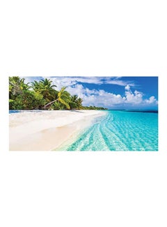 Buy Sea Beach Themed Wall Painting Without Frame Beige/Blue/Green 120x60x60cm in Egypt