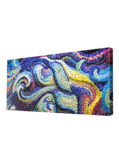 Buy Abstract Themed Canvas Wall Art With Frame Blue/Yellow/Green 100x45x1.5cm in Egypt