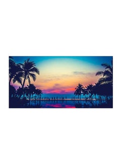 Buy Beach Themed Wall Painting Without Frame Pink/Blue/Yellow 30x15cm in Egypt