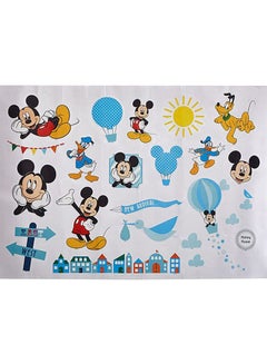 Buy Mickey Mouse Themed Wall Sticker Multicolour 70x50cm in Egypt