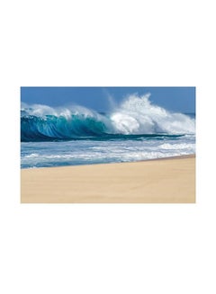 Buy Wave Themed Wall Painting Without Frame Blue/White/Beige 120x80x3cm in Egypt