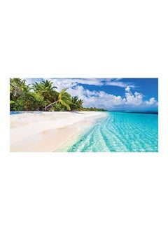 Buy Sea Beach Themed Wall Painting Without Frame Blue/Green/Beige 30x15cm in Egypt