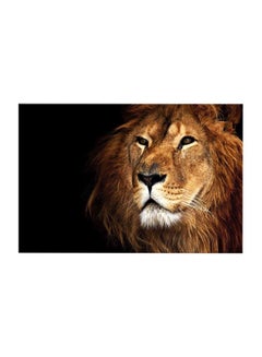 Buy Lion Themed Decorative Wall Painting With Frame Brown/Black 40x60cm in Egypt