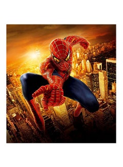 Buy Spiderman Poster Printed Canvas Wall Painting Yellow/Red/Blue 40x40cm in Egypt