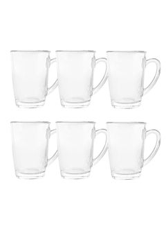 Buy 6-Piece Glass Cup Set Clear 1.315kg in UAE