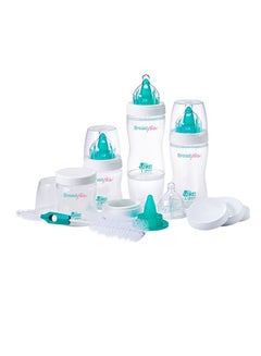 Buy Breastflow Baby Feeding Starter Set - Clear/Green/White in UAE