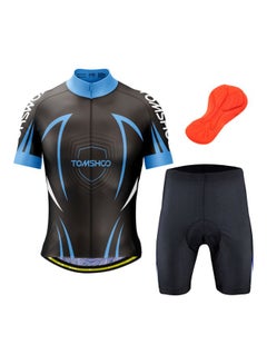 Buy 3-Piece Cycling Jersey With Cushion Protection Set XL in Saudi Arabia