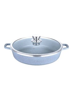 Buy Granite  Cooking Pot Blue/Silver 32centimeter in UAE