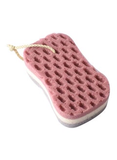 Buy Foam Bath Sponge Pink/White/Grey 20x10x6cm in Saudi Arabia