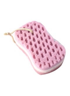 Buy Foam Bath Sponge Pink/White 20x10x6cm in Saudi Arabia