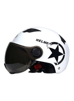 Buy Shock-Absorbing Cycling Safety Helmet With Goggles 26x23x18cm in Saudi Arabia