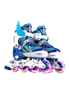 Buy Kids Adjustable Inline Skates With Flashing Wheels 37x22x30cm in Saudi Arabia