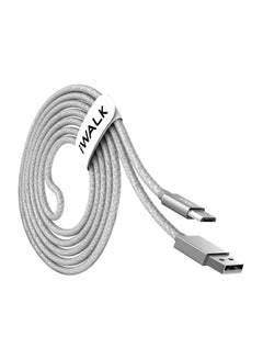 Buy Micro USB Charging Cable Grey/Silver in UAE