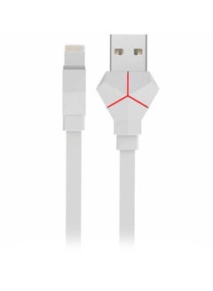 اشتري كابل شحن USB بمنفذ لايتننج 1متر أبيض/فضي/أحمر في الامارات