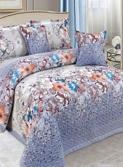 Buy 6-Piece Comforter Set Polyester Multicolour King in Saudi Arabia