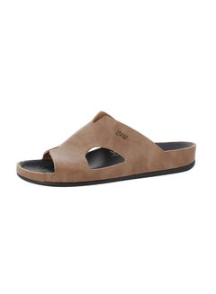 Buy Classic Slip-On Sandals Brown/Black in UAE