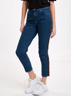 Buy Basic Wall Woven Jeans Blue in UAE