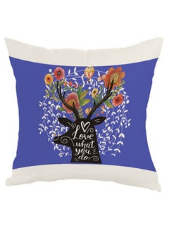 Buy Love What You Do Printed Pillow Multicolour 40 x 40cm in Egypt