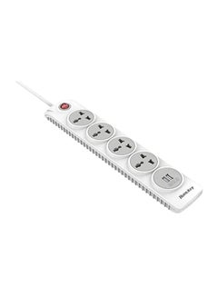 Buy Power Extension With 4 Outlets And 2 Charging USB Ports White 3meter in UAE