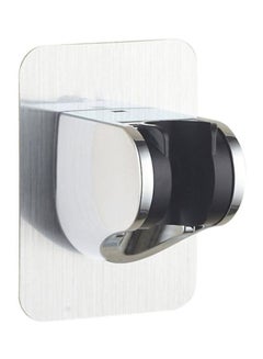 Buy Adjustable Chrome Finish Shower Head Holder Silver 8x5x80cm in UAE