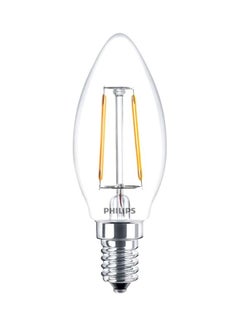 Buy Philips Led Classic Bulb 2-20W B35 E14 830 Cl, 929001975308, Warm White Clear 10cm in UAE