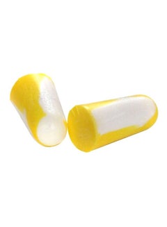 Buy 10-Piece Soundproof Workplace Safety Ear Plug Set White/Yellow 6 x 3 x 6cm in Saudi Arabia