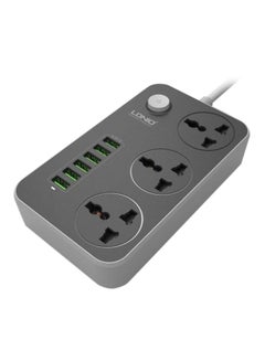 Buy 6 USB Ports Power Strips Grey 162 x 97 x 38mm in Saudi Arabia