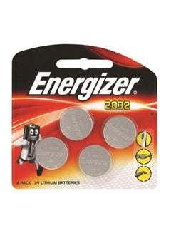 Buy 4-Piece 3V Lithium Coin Battery Silver in UAE
