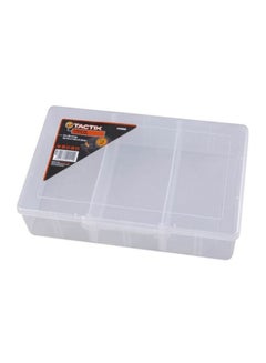 Buy Plastic Box With 3 Compartments Clear 31x20x8cm in Saudi Arabia