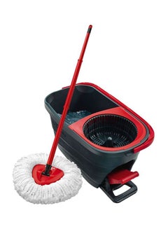 Buy 360 Degree Rotating Mop Stick With Bucket Red/White/Grey in UAE