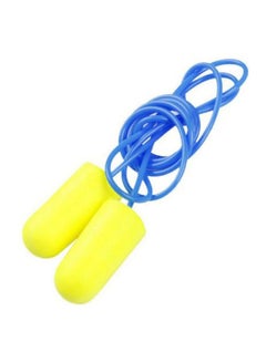 Buy 10-Piece E-A-Rsoft Corded Earplugs Set Neon Yellow/Blue 8x3cm in Saudi Arabia