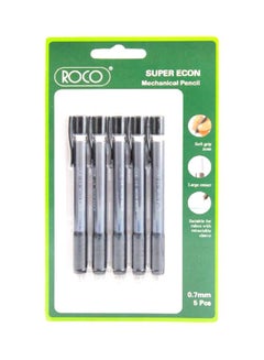 Buy 5-Piece Super Econ Mechanical Pencil Set Black in Saudi Arabia