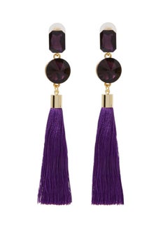 Buy Crystals And Tassel Design Earrings in Saudi Arabia