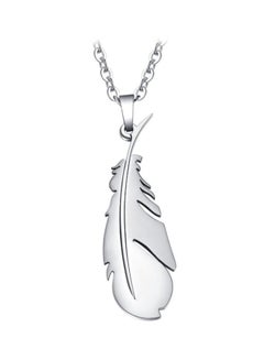 Buy Titanium Feather Necklace Pendant in UAE