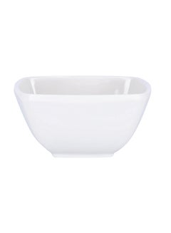 Buy Porcelain Square Bowl White 4inch in UAE