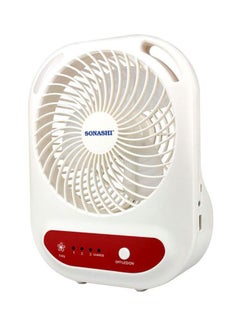 اشتري 6 Inch Portable Rechargeable Fan SRF-607NR Red/White في الامارات