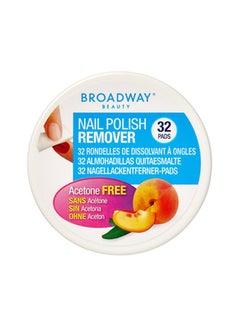 Buy Pack Of 32 Nail Polish Remover Pads White in UAE