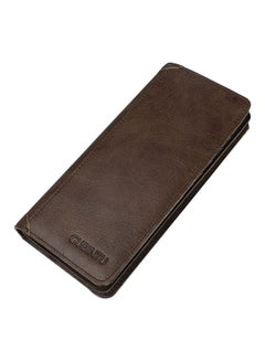 Buy Handheld Leather Wallet Deep Coffee in Saudi Arabia