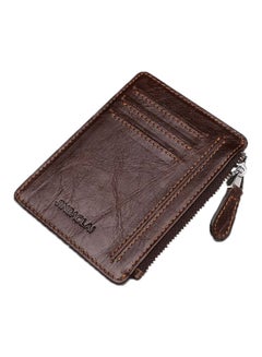 Buy Multifunctional Leather Wallet Deep Coffee in Saudi Arabia