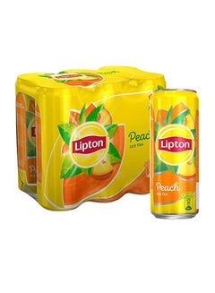 اشتري Ice Tea, Non-Carbonated Low Calories Refreshing Drink Peach 320ml Pack of 6 في الامارات