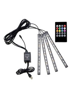 Buy 4-Piece USB LED Car Interior Lights With Remote in Saudi Arabia