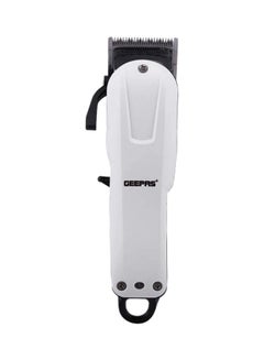 Buy Rechargeable Professional Hair Clipper- GTR8710, Electric Hair And Beard Trimmer With High Capacity Battery Of 2 Hours, Perfect For Inhouse, Professional Styling White/Black in UAE