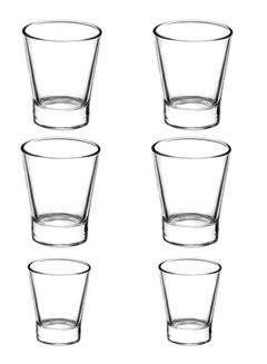 Buy 6-Piece Caffeino Espresso Shot Glass Set Clear in Saudi Arabia