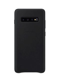Buy Protective Leather Case Cover For Samsung Galaxy S10+ Black in UAE