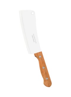 Buy Stainless Steel Cleaver Knife Brown/Silver 6inch in Saudi Arabia