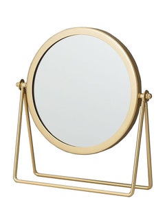 Buy Table Top Mirror With Stand Gold/Clear 18x5.5x21cm in UAE