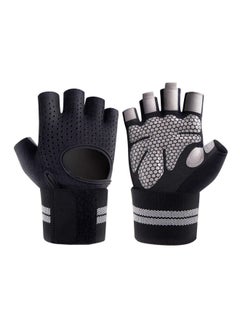Buy Microfiber Weight Lifting Gloves With Wrist Support 20x12x5cm in Saudi Arabia