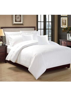 Buy 8-Piece Comforter Set microfiber White 240 x 260cm in UAE