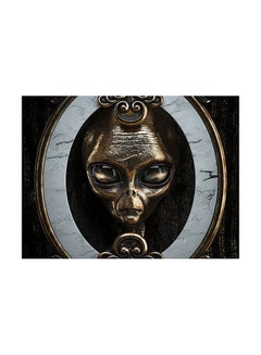 Buy Alien Printed Self Adhesive Wall Sticker Gold/Black/White in Egypt