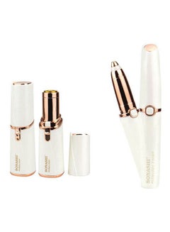 Buy 2-Piece Fabulous Facial And Brows Epilator Set SLD-822 + SLD-823 White/Rose Gold in UAE